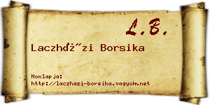 Laczházi Borsika névjegykártya