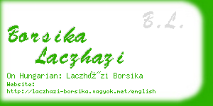 borsika laczhazi business card